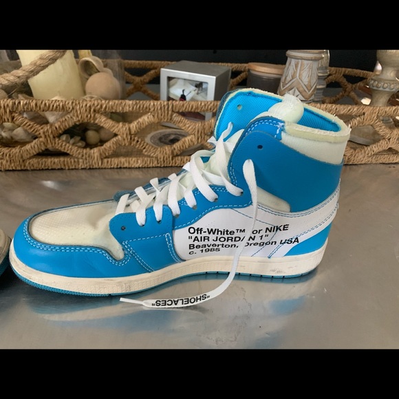 Jordan Off-White Retro 1 - high top - UNC blue - Picture 5 of 13